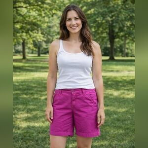 Khakis By Gap Cotton Boyfriend Roll Shorts Size 04